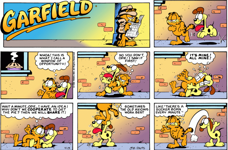 Illustration for article titled (Not)Jim Davis sort of Translates the Mueller Report into Garfield Strips so You're Entertained
